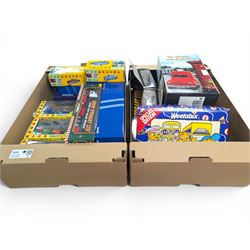 Collection of diecast model vehicles, including Corgi special edition giftsets - Weetabix, Royal Mail and Eddie Stobart, two Vanguards models, six Corgi Noddy vehicles, etc in two boxes