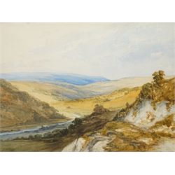 English School (19th century): River Landscape, watercolour signed with initials and dated...
