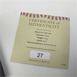 'The Coronation of His Majesty King Charles III' commemorative 22ct gold medallion, 5.67 grams, cased with certificate 