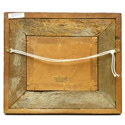 Gustavo Pisani (Italian 1877-1948): Figures and Flower Sellers in Napoli Markets, pair oils on panel signed 18cm x 23cm (2)