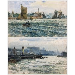 William Edward Wigfull (British 1875-1944): River Views, pair watercolours signed and dated '96 and  '91, 26cm x 38cm (2)