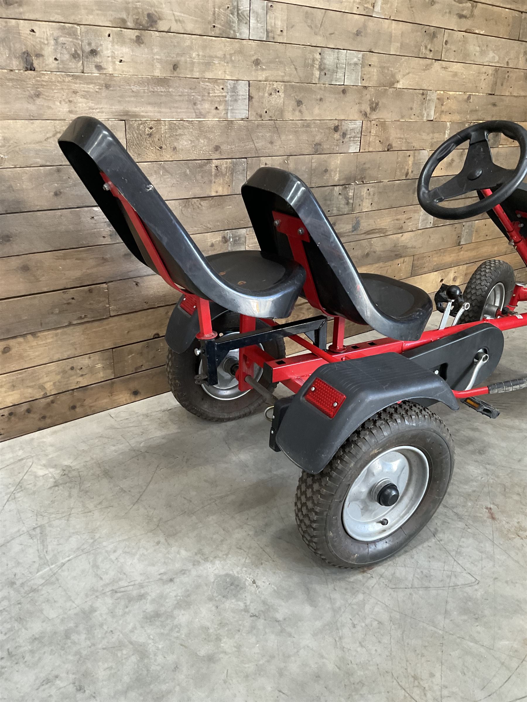 Tectake Kart two-seater red-go kart with brake