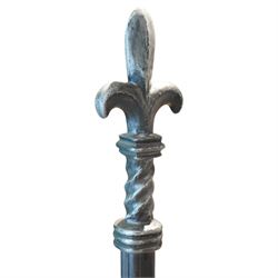 And So To Bed - 'Gothic' 6ft super king with slatted base, forged iron construction with silvered finish, wooden slatted base 