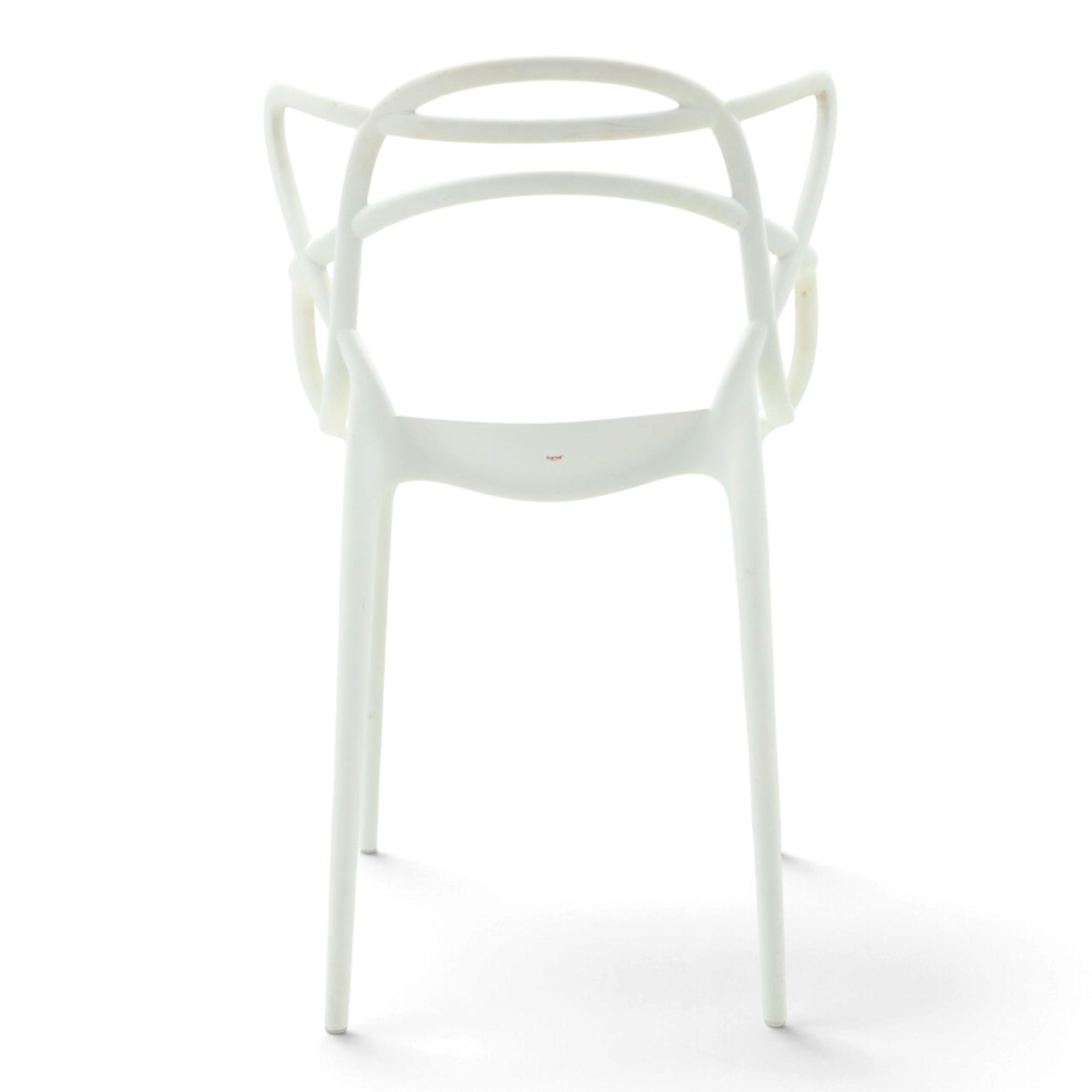Philippe Starck (1949-) with Eugeni Quitllet (1972-) - Kartell ‘Masters’ armchair, white moulded plastic construction, intertwined curvilinear back with integral arms, dished seat raised on slender tapering legs