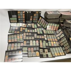 Mint and used stamps on stockcards, from various Countries around the World including Uruguay, Salvador, Honduras, Brazil, Venezuela, Mexico, Costa Rica, Haiti, Cuba, Ecuador, Paraguay, Colombia, Peru etc, varied material throughout including some earlier issues, housed in twenty-one small boxes