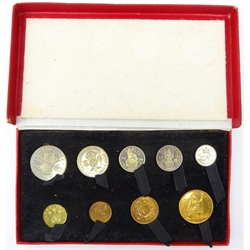  Great British King George VI 1950 proof set, in original red Royal Mint case  