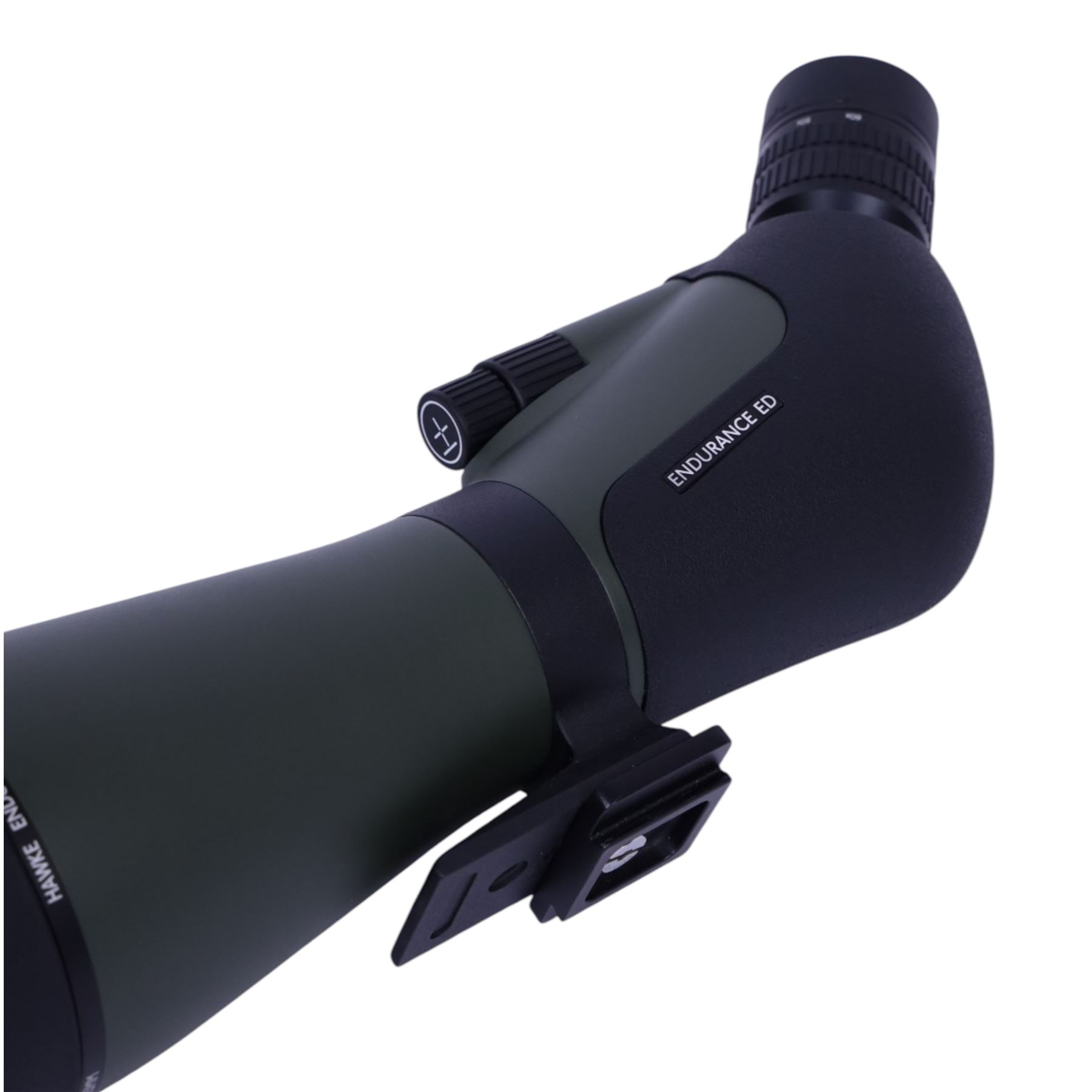 Hawke Endurance ED 85mm spotting telescope, in green canvas cover, 