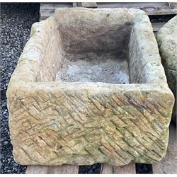 19th rectangular stone trough - THIS LOT IS TO BE COLLECTED BY APPOINTMENT FROM DUGGLEBY STORAGE, GREAT HILL, EASTFIELD, SCARBOROUGH, YO11 3TX