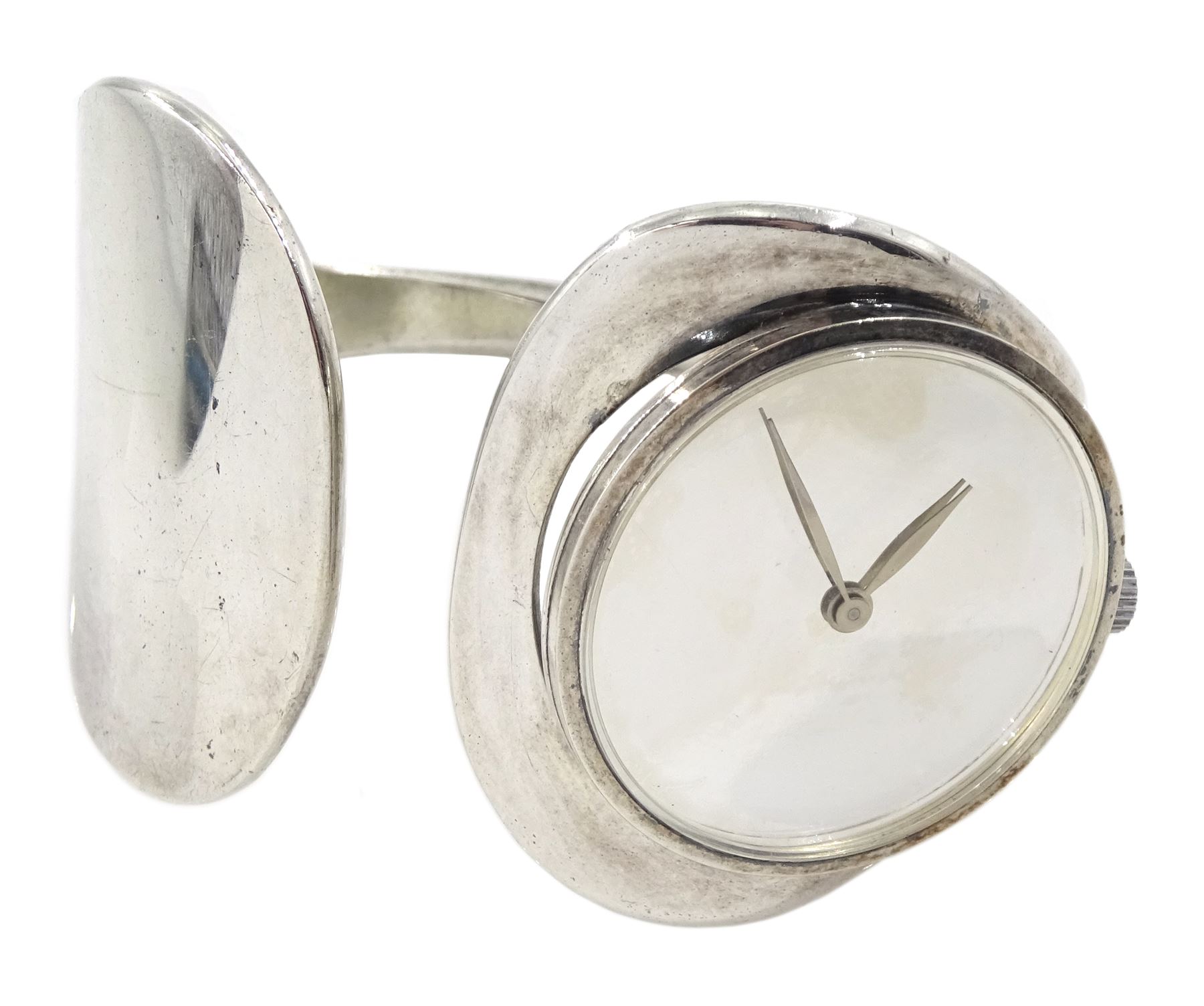 Jacon Hill for Duch & Deichman, Denmark cuff watch, stamped 84