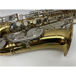 St Louis Alto saxophone, serial no.82437 in John Packer JP Blues 141 carrying case; with two-piece saxophone stand