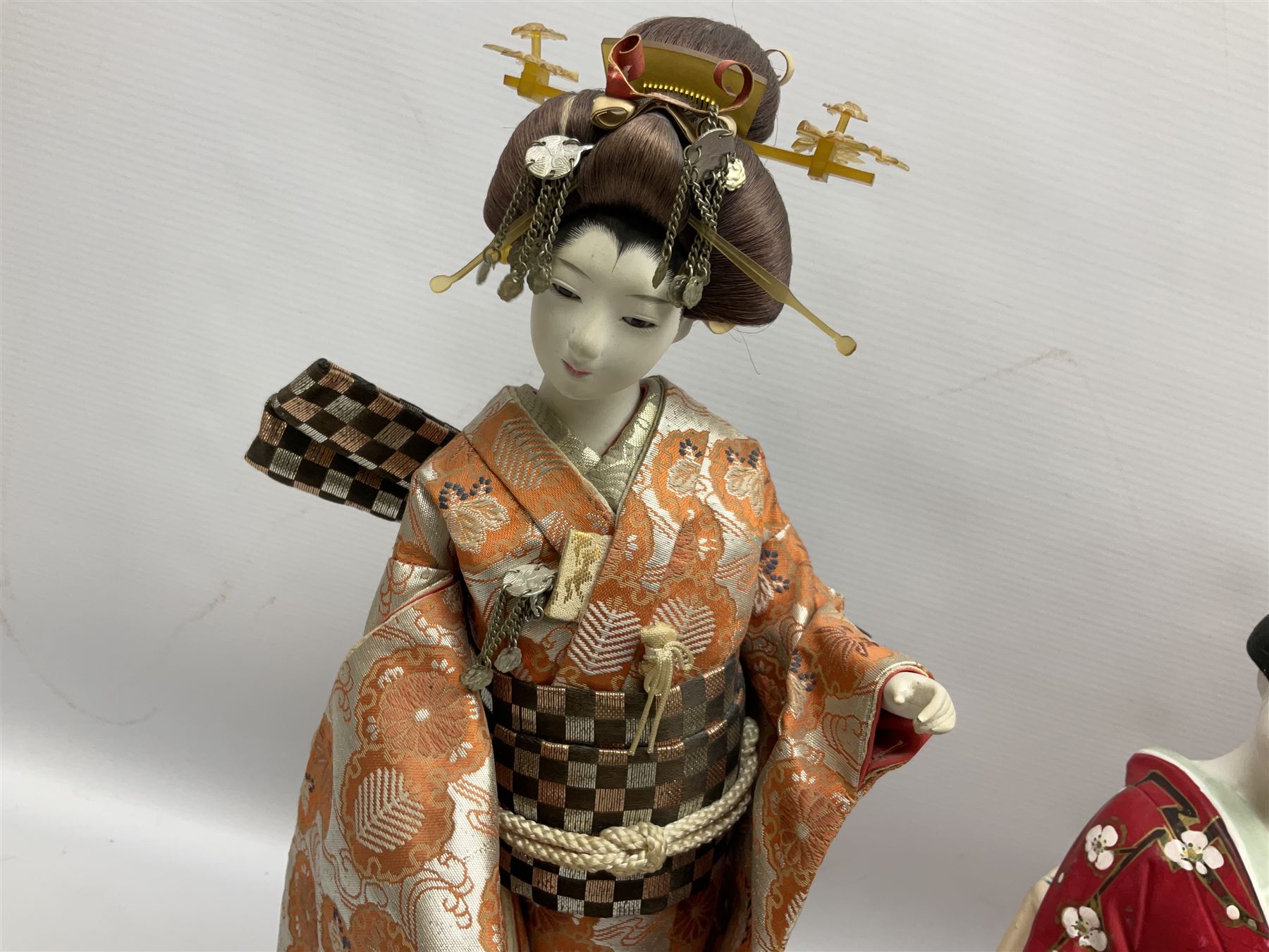 Three Japanese Geisha dolls figures Collectors & Clearance