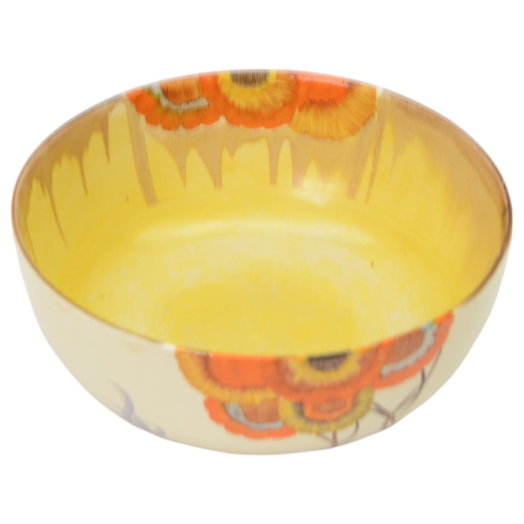 Clarice Cliff Bizarre Rhodanthe pattern bowl, D21cm