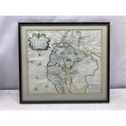 Robert Morden (British c.1650-1703): 'Cumberland', engraved map with hand colouring 36cm x 42cm