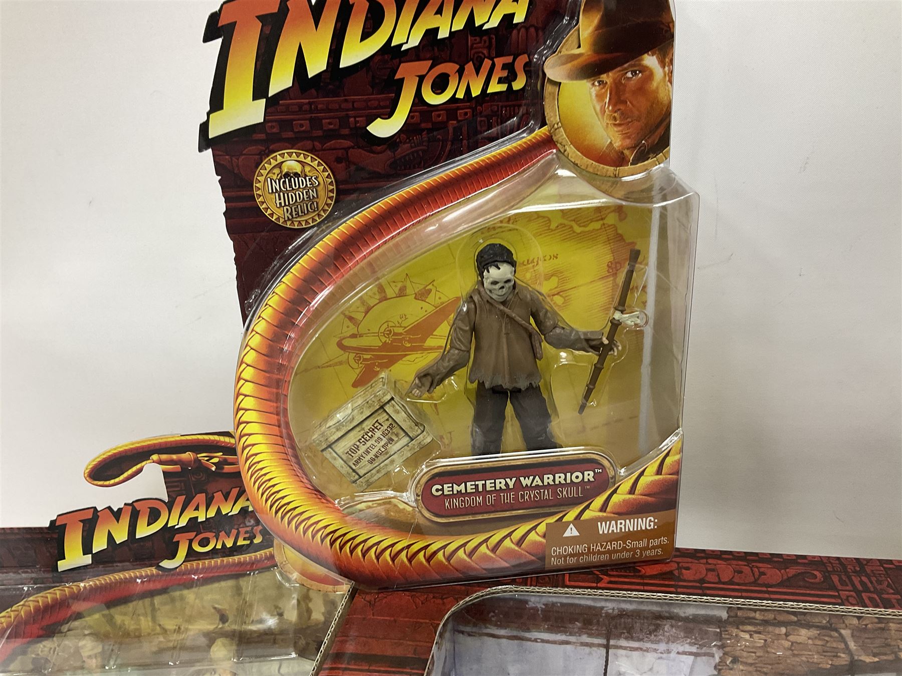Indiana Jones - Hasbro Raiders of the Lost Ark 'Cairo Ambush' Set; boxed; and eight carded action figures comprising Indiana Jones, German Soldiers, Young Indy, Ugha Warrior, Russian Soldier, Colonel Vogel, Dr. Henry Jones and Cemetery Warrior; all in unopened blister packs (9)