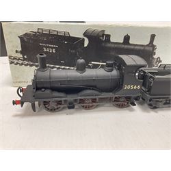 ‘00’ gauge - two kit built steam locomotive and tenders comprising Class 0395 Jumbos 0-6-0 no.30566 finished in BR black; Class C2X Large Vulcans 0-6-0 no.32434 finished in BR black; both with DJH Models boxes (2) 
