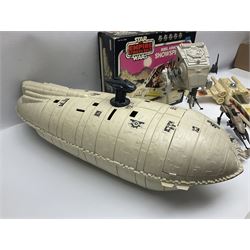 Star Wars - vintage vehicles comprising Rebel Armoured Snowspeeder and Tri-pod Laser Cannon; both boxed; Rebel Transport with 3 3/4