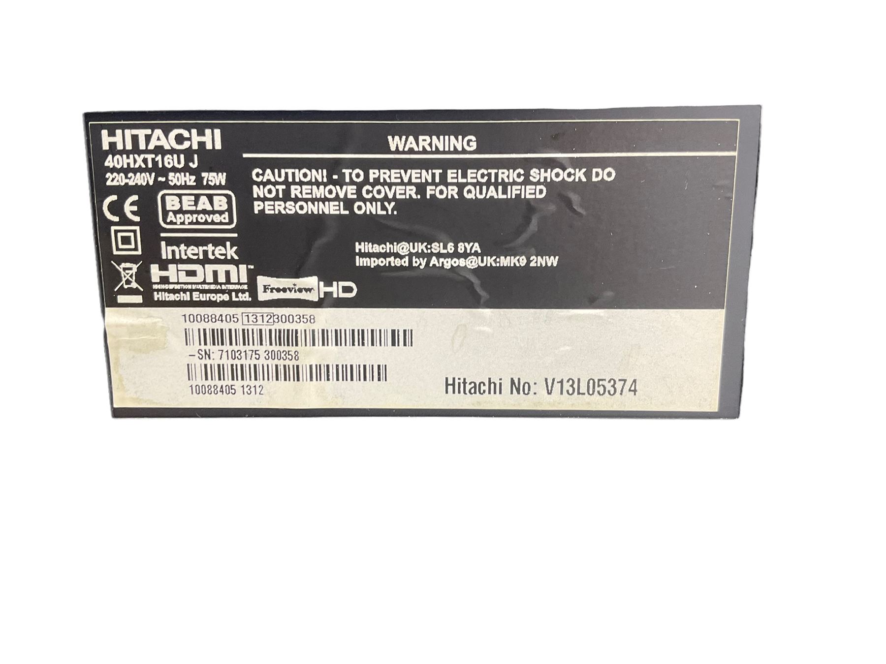 HITACHI 40HXT16UJ 40