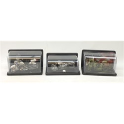 Three Franklin Mint die-cast models of H