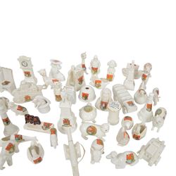 Scarborough Crested Ware including, tanks, a grenade, plane, canon, Scarborough castle, lobster pot, camera etc   