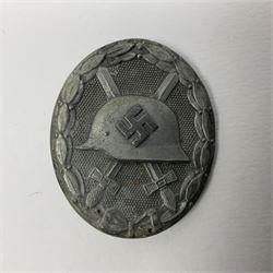 Three WW2 German wound badges - two 'silver' and one bronze with traces of silvering (3)