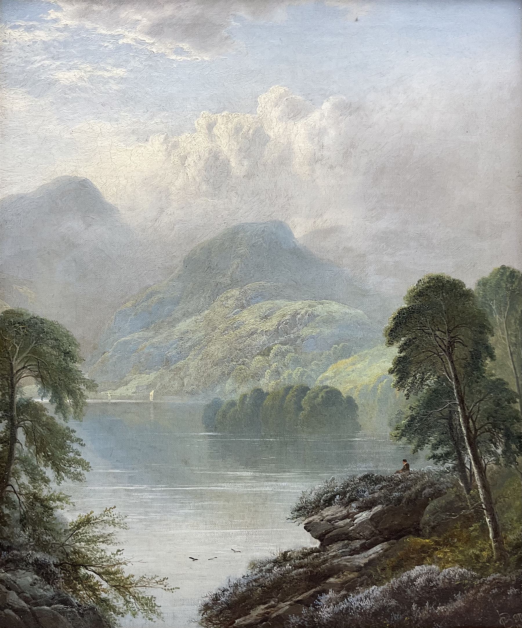 George Blackie Sticks (British 1843-1900): 'Loch Achray', oil on canvas signed and dated 1891, titled verso 44cm x 36cm