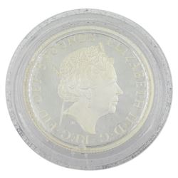 The Royal Mint United Kingdom 2019 'Una and the Lion' two-ounce silver proof five pound coin, cased with certificate