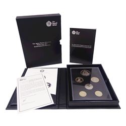 The Royal Mint United Kingdom 2014 proof coin set, commemorative edition, cased with certificate
