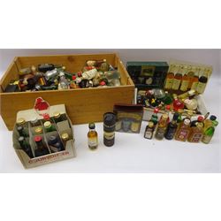 Large collection of alcohol miniatures, to include Tomatin 10 year old Scotch whisky, House of Commons 12 year old Scotch whisky, Talisker 10 year old Scotch whisky, Fullsarti Grappa, brandys. ports etc, of various contents and proof 