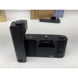 Nikon F3T camera body, in champagne/ titanium colourway, serial no. T8215031, with 'Nikon Nikkor 50mm 1:1.4' lens, Nikon MD4 motor drive, serial no. 156592 and Nikon MK-1 Firing range converter, all with original boxes 