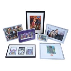 Doctor Who prints and signed memorabilia, including first day cover with signatures of Tom...