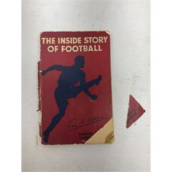 Arsenal F.C. ephemera - two books by George Allison comprising 'The Inside Story of Football' 1938 and 'Allison Calling' 1948; League Champions 1947/48 Players Souvenir Brochure; programme for Arsenal F.C. v Middlesex cricket match at Highbury August 12th 1949; Bennison The Romance of the Arsenal; Tom Whittaker Get Fit for Soccer; Let's Talk About Arsenal Football Club 1946; various team photographs etc