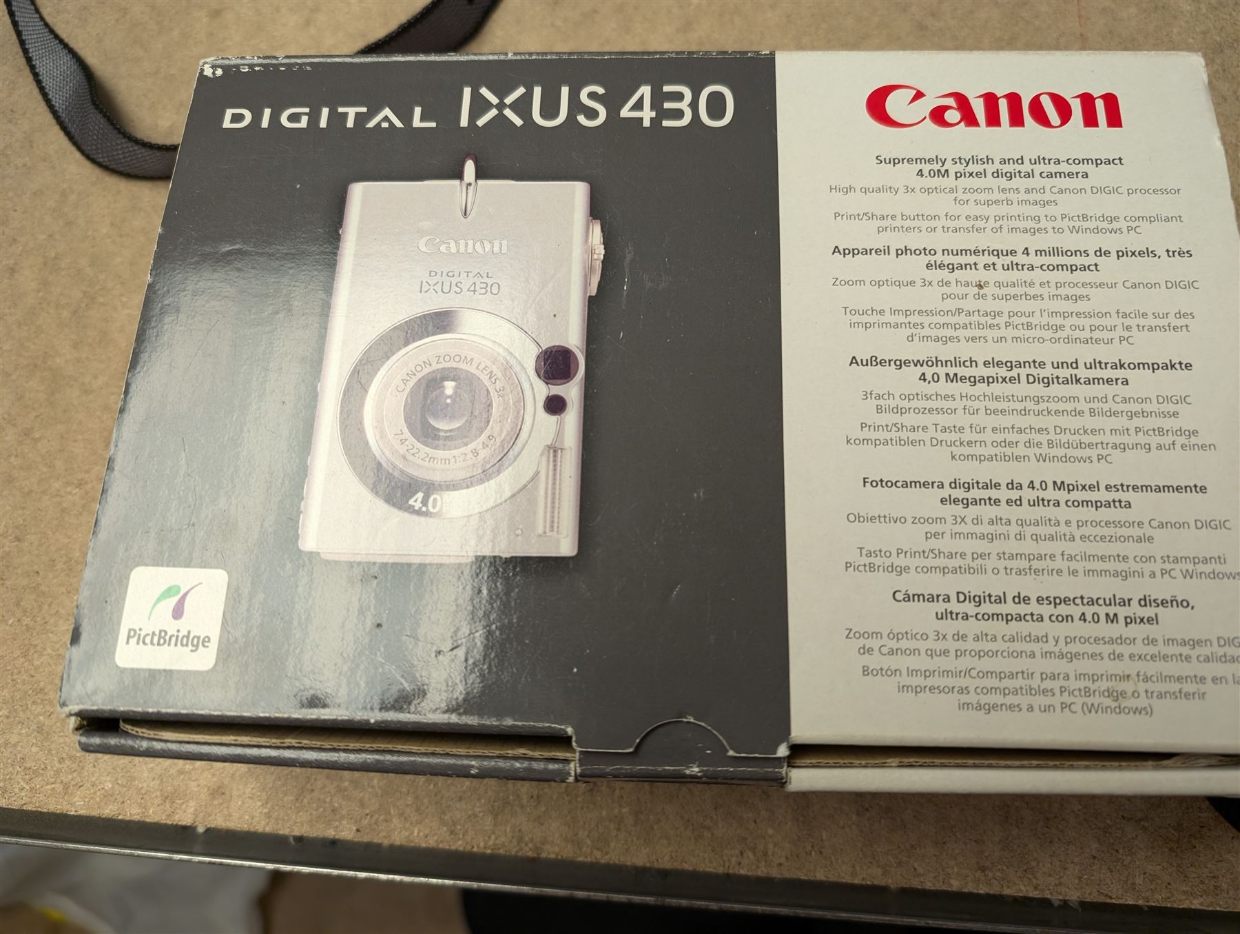 Canon Ixus 430 digital camera, boxed, together with a Canon digital video recorder, in case with accessories