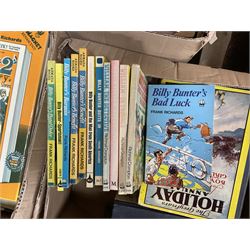 Collection of books and annuals, including Richmal Crompton; Just William and Frank Richards; Billy Bunter series,  Greyfriars' Holiday Annuals, etc, in seven boxes