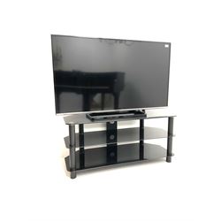 Panasonic TX-50AS520B 50'' television with remote and glass stand