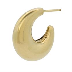 Georg Jensen pair of 18ct gold hoop earrings, stamped 750, boxed