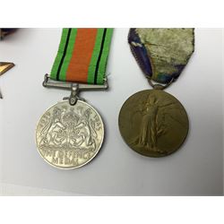 WW1 pair of medals comprising British war medal and Victory Medal awarded to 19774 Pte. G. Headlam Sea. Highrs.; another WW1 pair of medals comprising British War Medal and Mercantile Marine Medal awarded to Charles Filburn; WW2 group of five medals comprising 1939-45 War Medal, Defence Medal, 1939-45 Star, Africa Star and Burma Star; in issue box addressed to Mr. H, Smithson with medal slip; all with ribbons; and Edward VIII Coronation medal (10)
