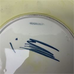 Moorcroft Tiger Lily pattern plate on a yellow ground, with painted and impressed mark beneath, D26cm