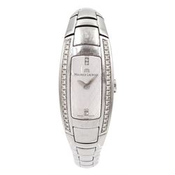 Maurice Lacroix ladies stainless steel diamond set wristwatch, Ref. IN 3012, with additional links