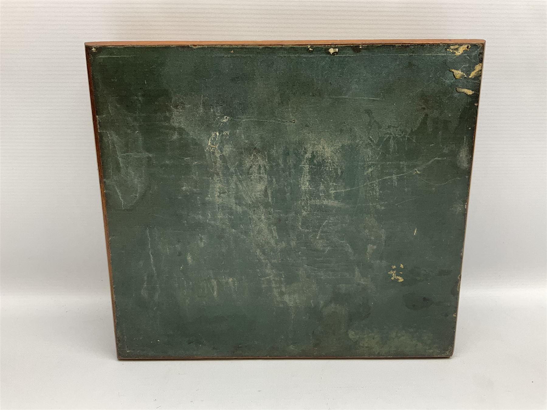 Victorian silver plated dessert set by Elkington & Co for twelve place settings, each reeded handle with vacant cartouche, each with Elkington & Co mark, date letter for 1861, and registration lozenge, contained within a mahogany case with vacant brass cartouche to the hinged cover, opening to reveal a Royal blue baize lined interior with removable tray, case H6cm W29.5cm D26.5cm