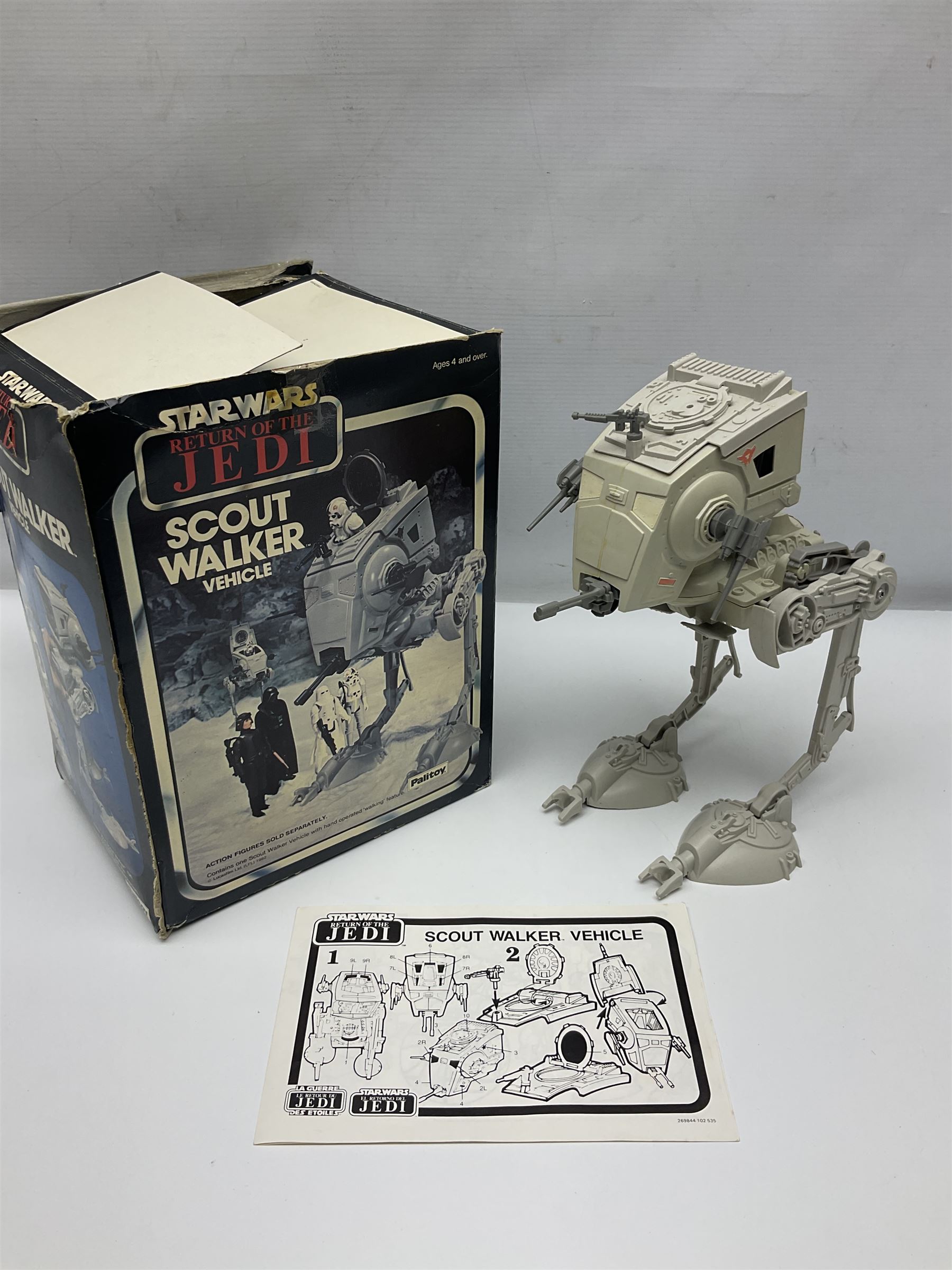 Star Wars - Return of the Jedi Scout Walker Vehicle, Speeder Bike Vehicle and Vehicle Maintenance Energiser; together with The Empire Strikes Back Cap-2 Captivator and MTV-7 Multi-Terrain vehicle; and Waddingtons 1977 Star Wars Entering the City jig-saw puzzle; all boxed (6)