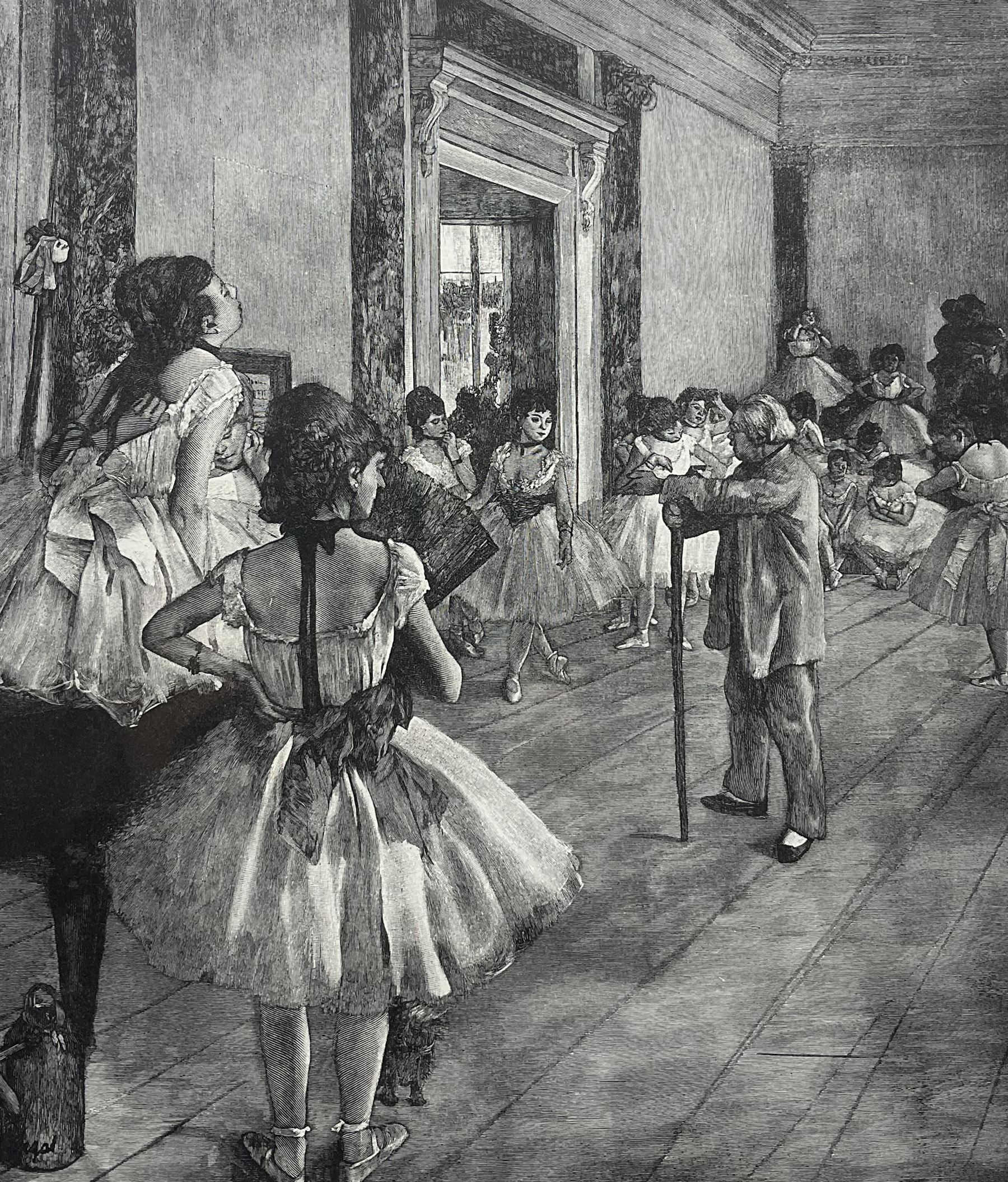 After Edgar Degas (French 1834-1917): 'La Classe de Danse', chalcograph engraving, with Musee De Louvre blindstamp, 33cm x 29cm 