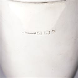 Silver vase shape sugar caster with pierced cover on pedestal foot Birmingham 1945 Maker S Blanckensee & Co Ltd