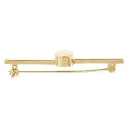 9ct gold opal bar brooch, hallmarked