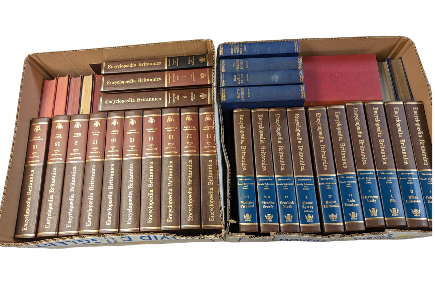 Collection of Encyclopedia Britannica together with other books 