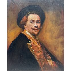 Tom Keating (British 1917-1984): Self Portrait as Rembrandt, oil on canvas signed 49cm x 39cm