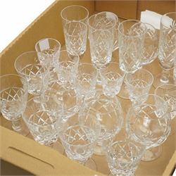 Large collection of glassware, to include Stuart Crystal, Royal Doulton, Brierley and others