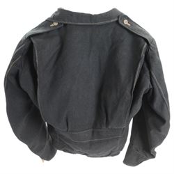 Chantiers de la Jeunesse Française (CJF) tunic, circa 1941-45, the black M44 tunic with CJF insignia to the right breast pocket, H62cm, W45cm 