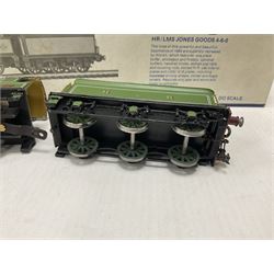 DJH Models - two kit built ‘00’ gauge models comprising K8 CR LMS BR Class 439 0-4-4T no.15189 locomotive in crimson and HR/LMS Jones Goods 4-6-0 no.103 locomotive and tender in HR green; in original boxes 