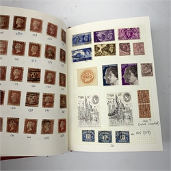 The Byron stamp album, containing mainly 20th century world stamps (some earlier), including British Commonwealth, GB (Victoria - Elizabeth II), Italy and its colonies and Switzerland, (including United Nations stamps). 