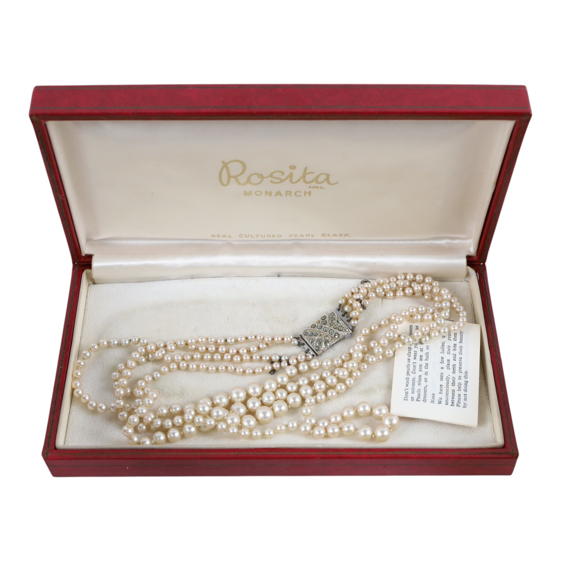 Collection of costume jewellery, including brooches and beaded necklaces, together with wristwatches including Vivela, Accurist and Delma examples, Ingersoll Triumph pocket watch etc